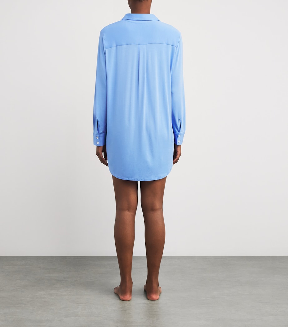 Blue Stretch-Modal Gisele Sleep Shirt