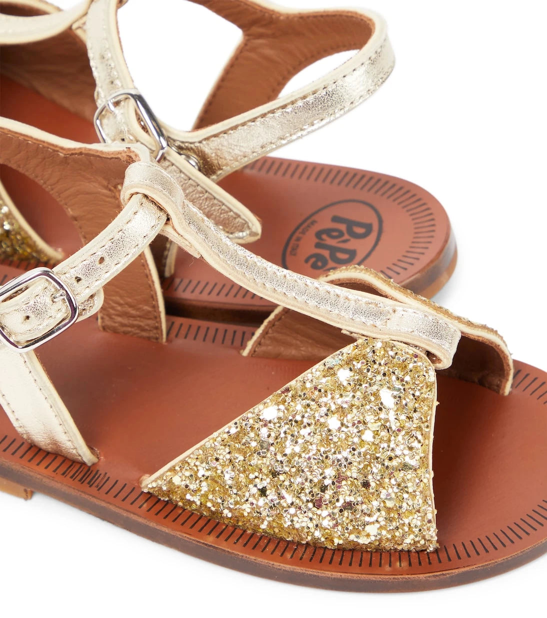 PèPè - Glitter leather sandals
