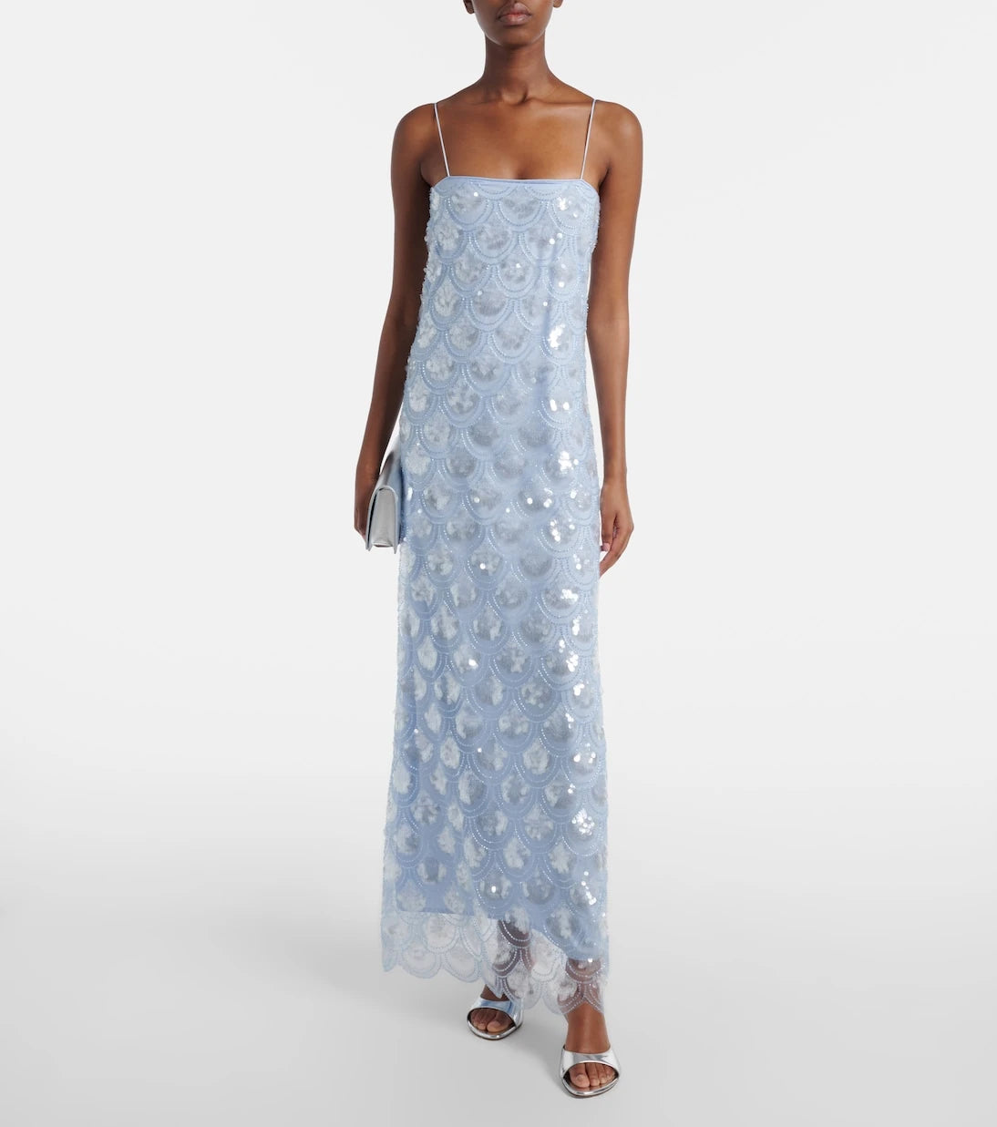 Rotate - Scalloped embellished maxi dress