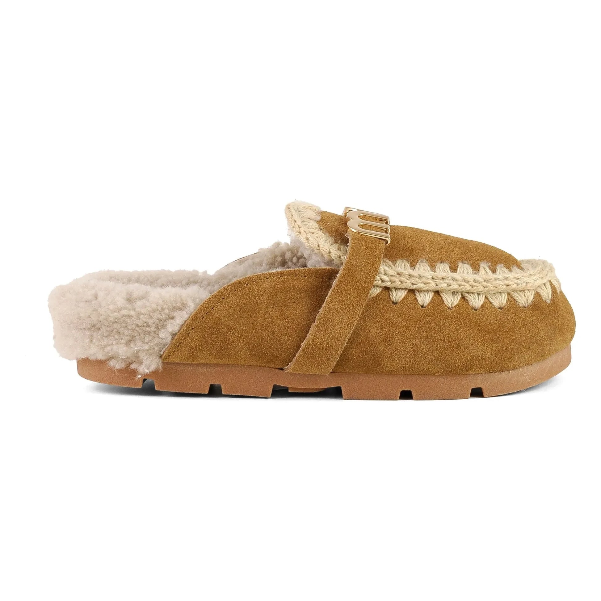 Mou - Mules Winter Bio Suede | Cognac