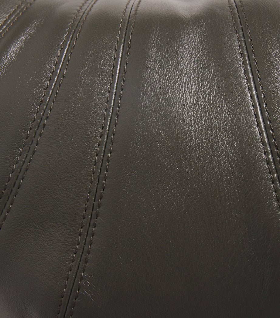 Green Small Nappa Leather Croissant Bag