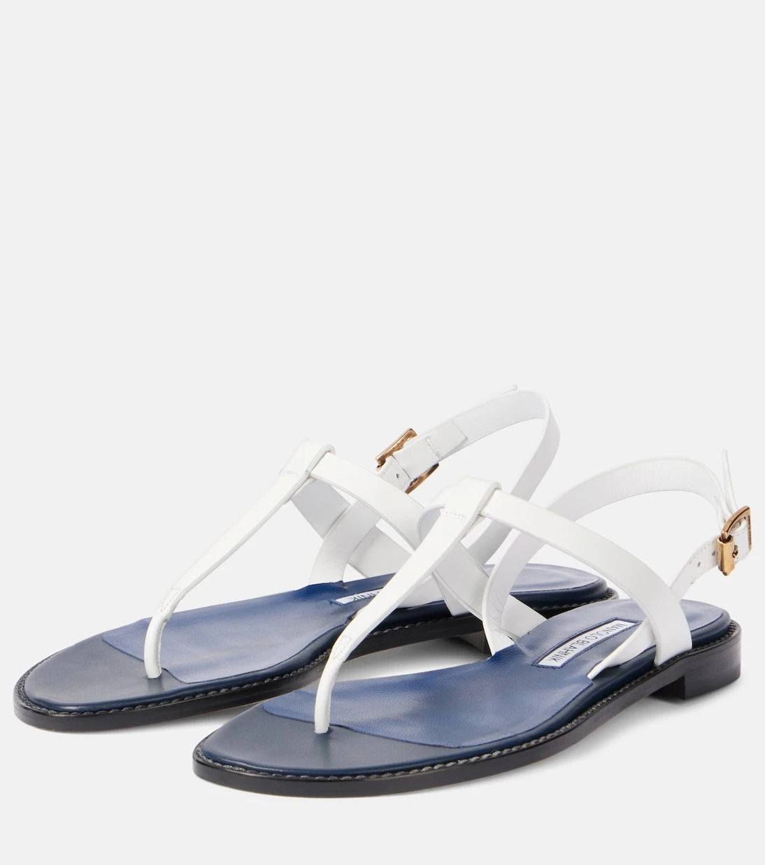Manolo Blahnik - Hata leather thong sandals