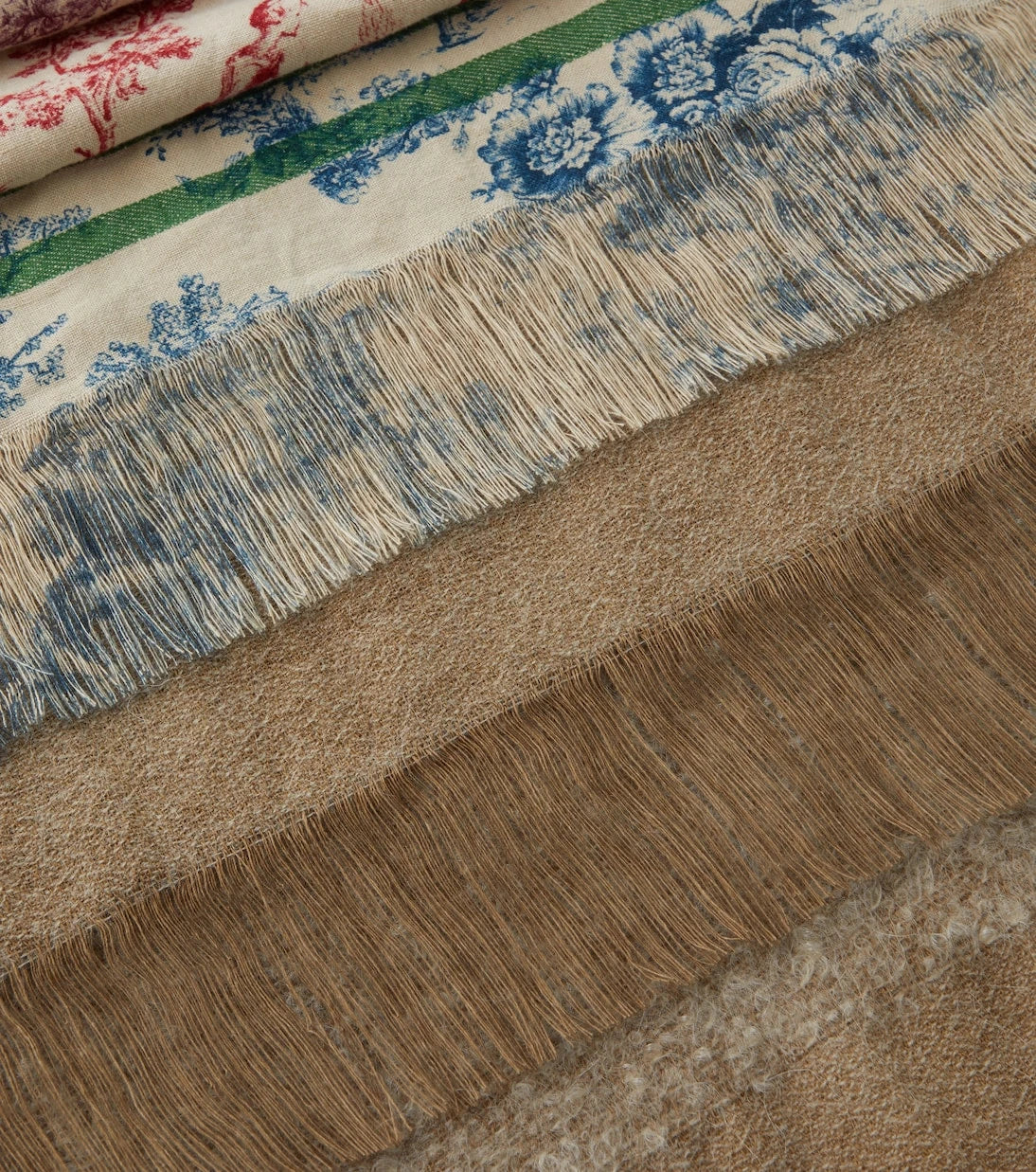 The House of Lyria - Rovere fringed wool and linen-blend blanket