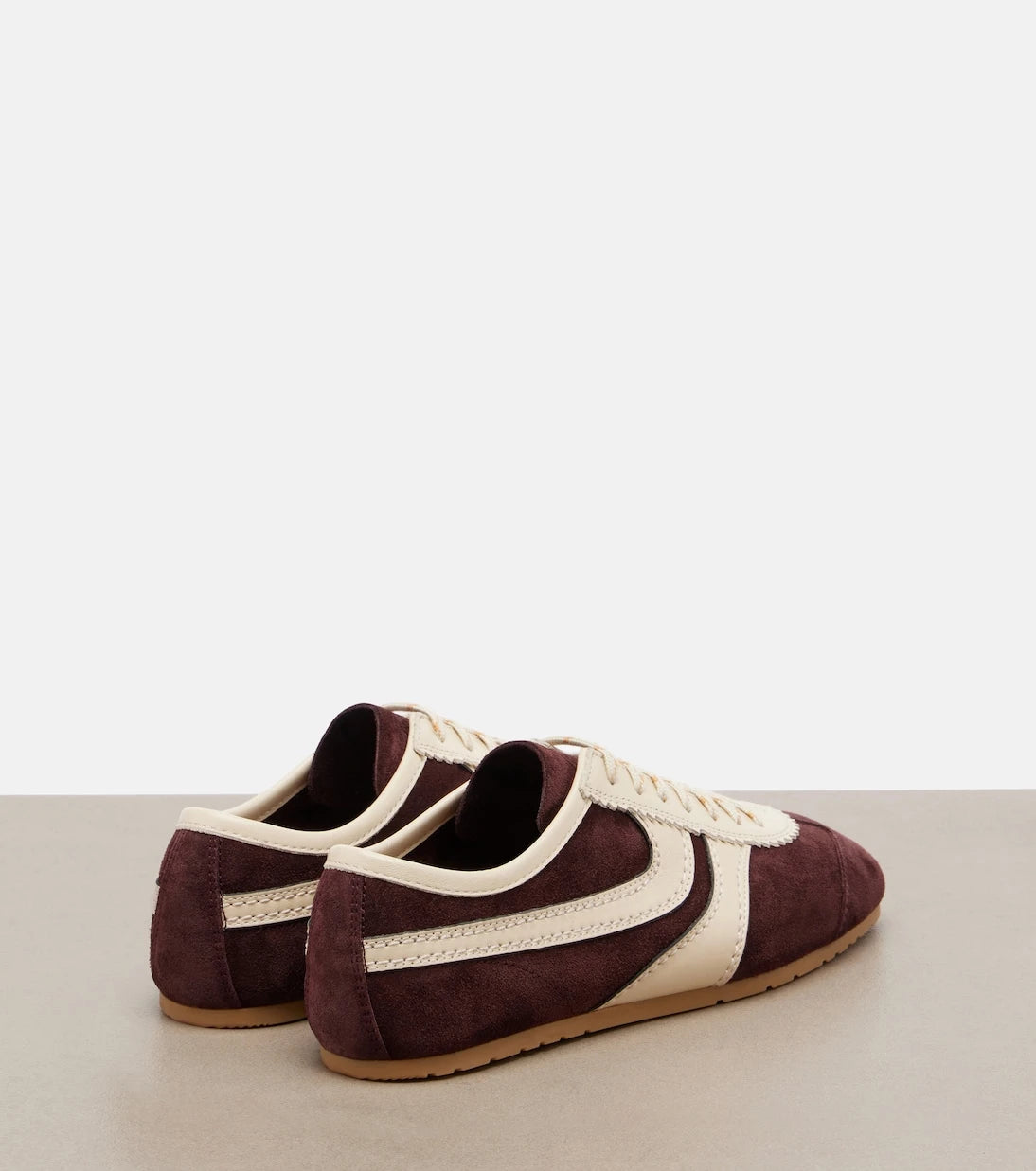 Dries Van Noten - Leather-trimmed suede sneakers