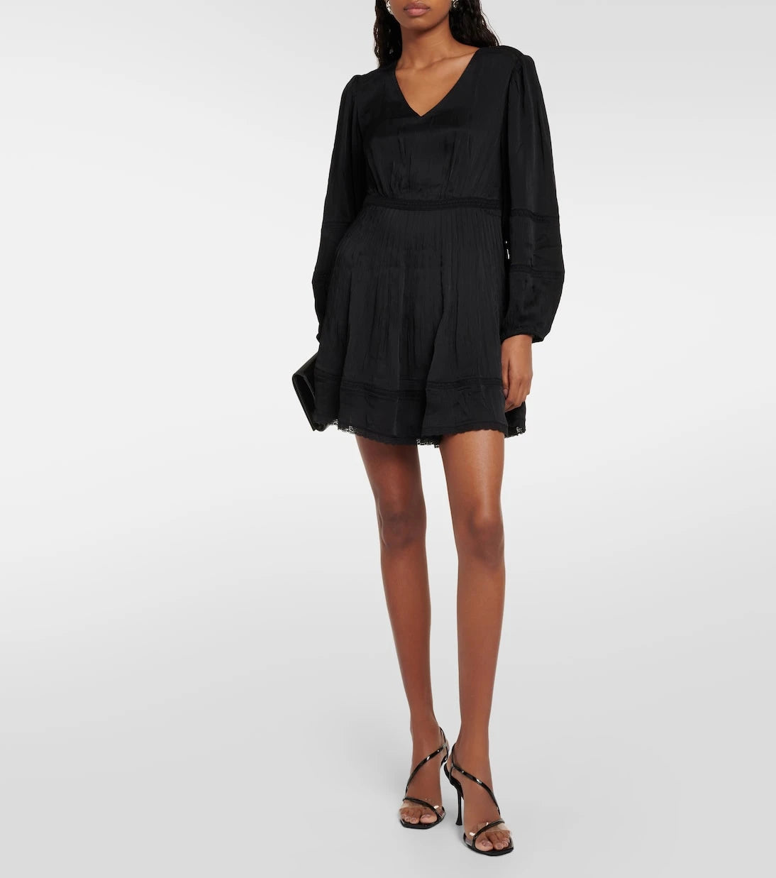 Velvet - Bethel lace-trimmed minidress