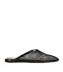Black Fishnet Mules
