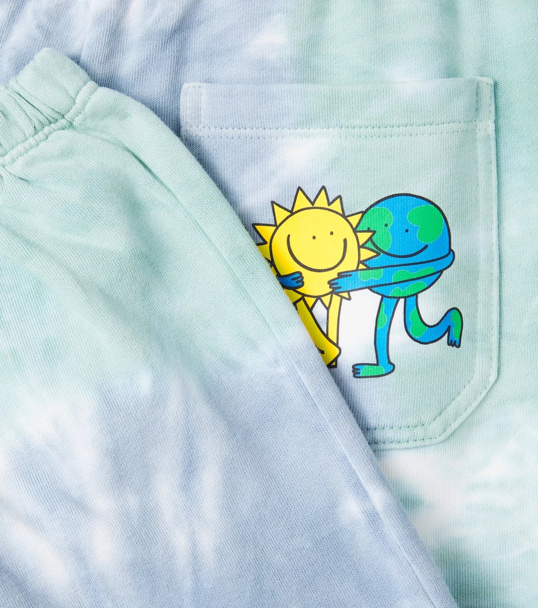 Stella McCartney Kids - بنطال رياضي قطني بتصميم مصبوغ متعادل