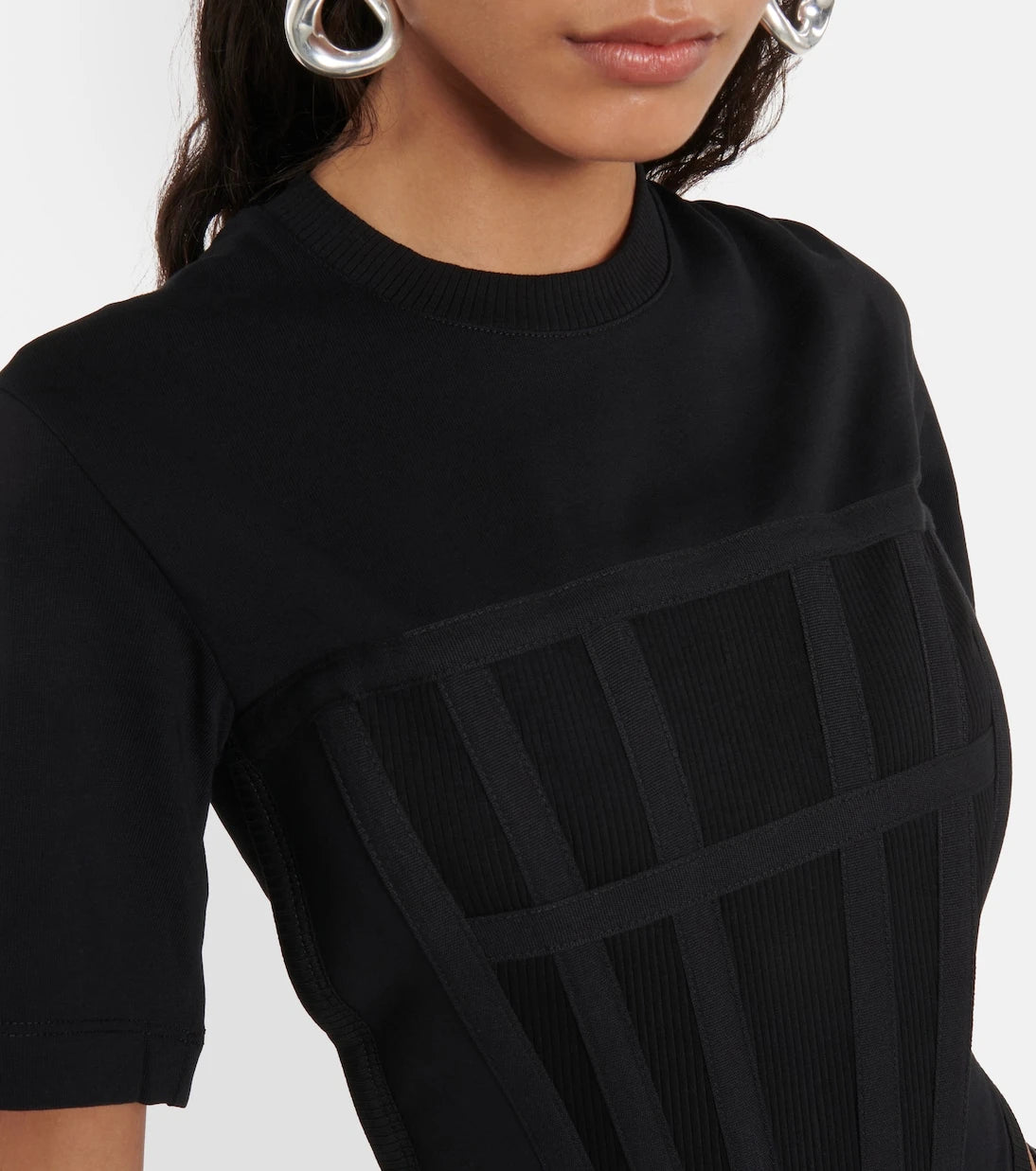Dion Lee - Corset cotton jersey T-shirt
