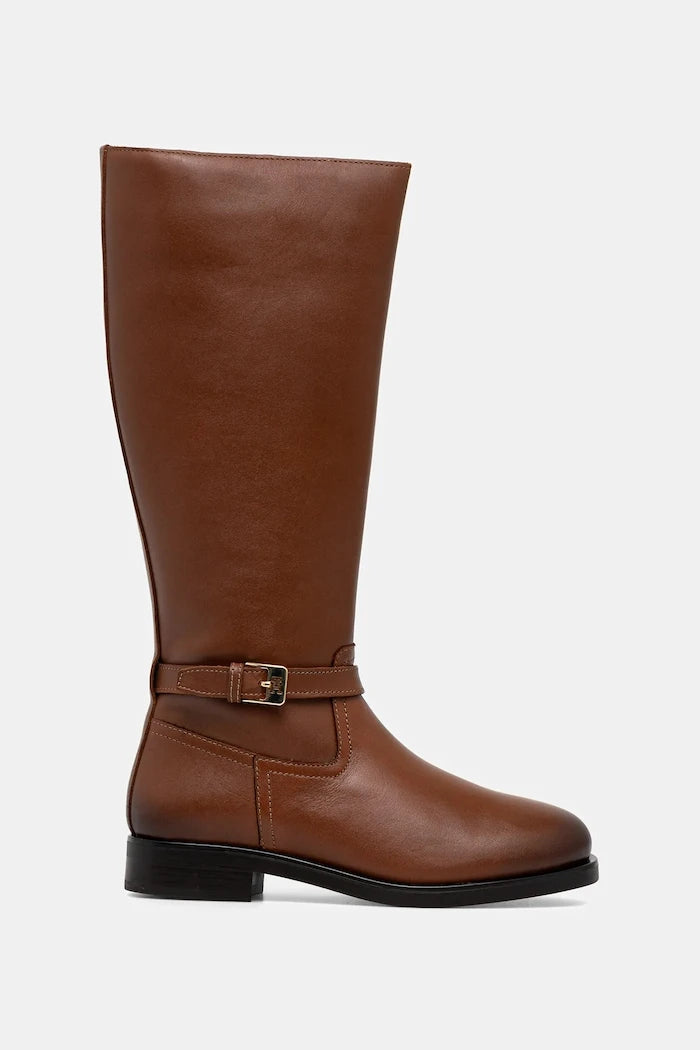 Tommy Hilfiger TH BUCKLE RIDING LTHR LONG BOOT Deri Çizme