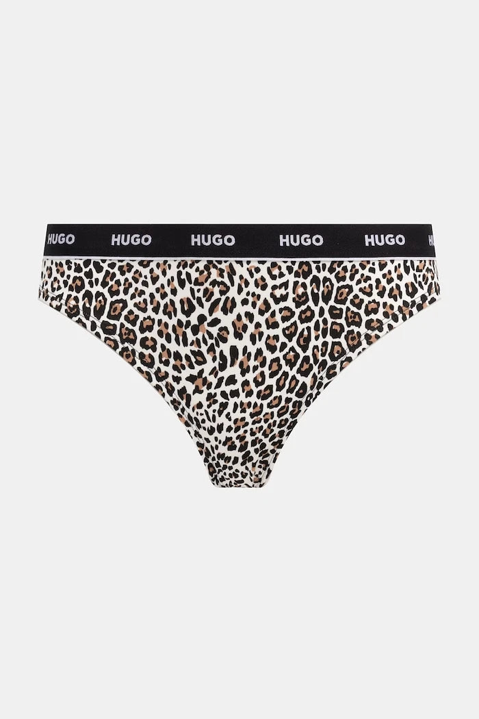 HUGO Kadın Pamuk Elastan Triplet Thong Design 3'lü