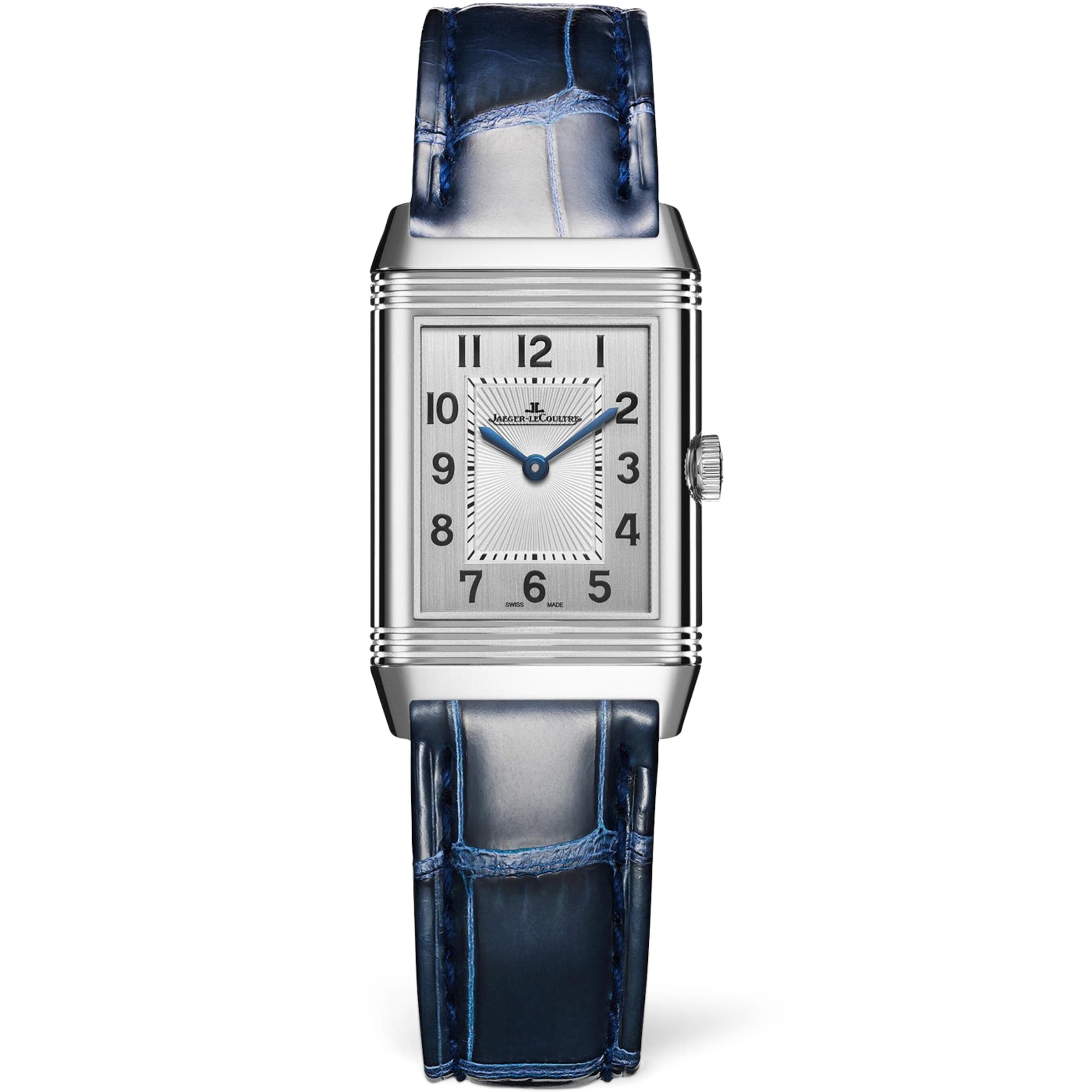 Jaeger-LeCoultre Small Stainless Steel and Diamond Reverso Classic Duetto Watch 21mm