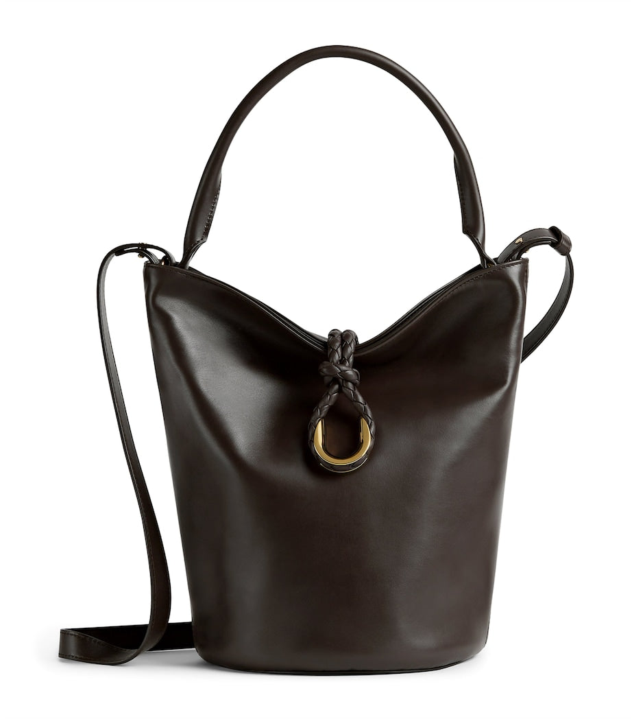 Bottega Veneta Brown Leather Liberta Bucket Bag