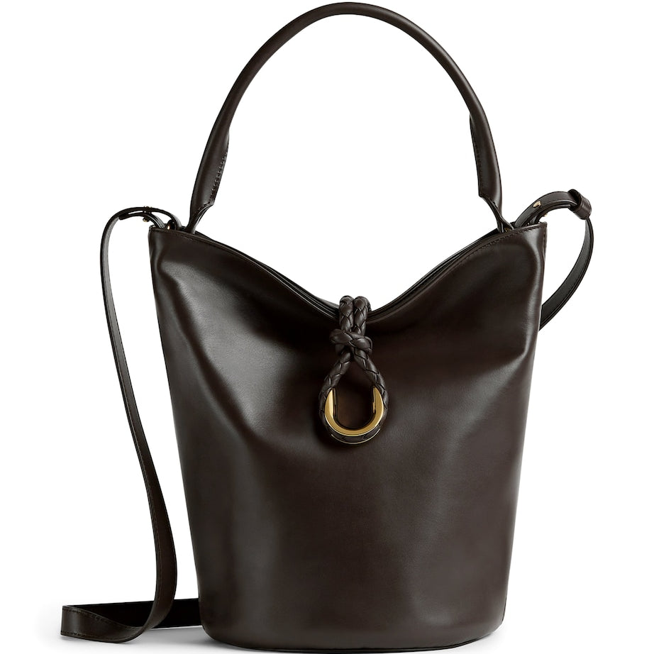 Bottega Veneta Brown Leather Liberta Bucket Bag