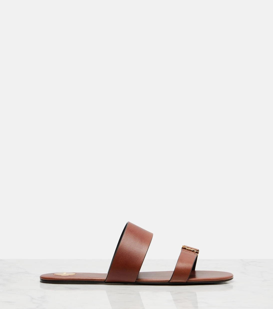 Saint Laurent - Cassandre leather sandals