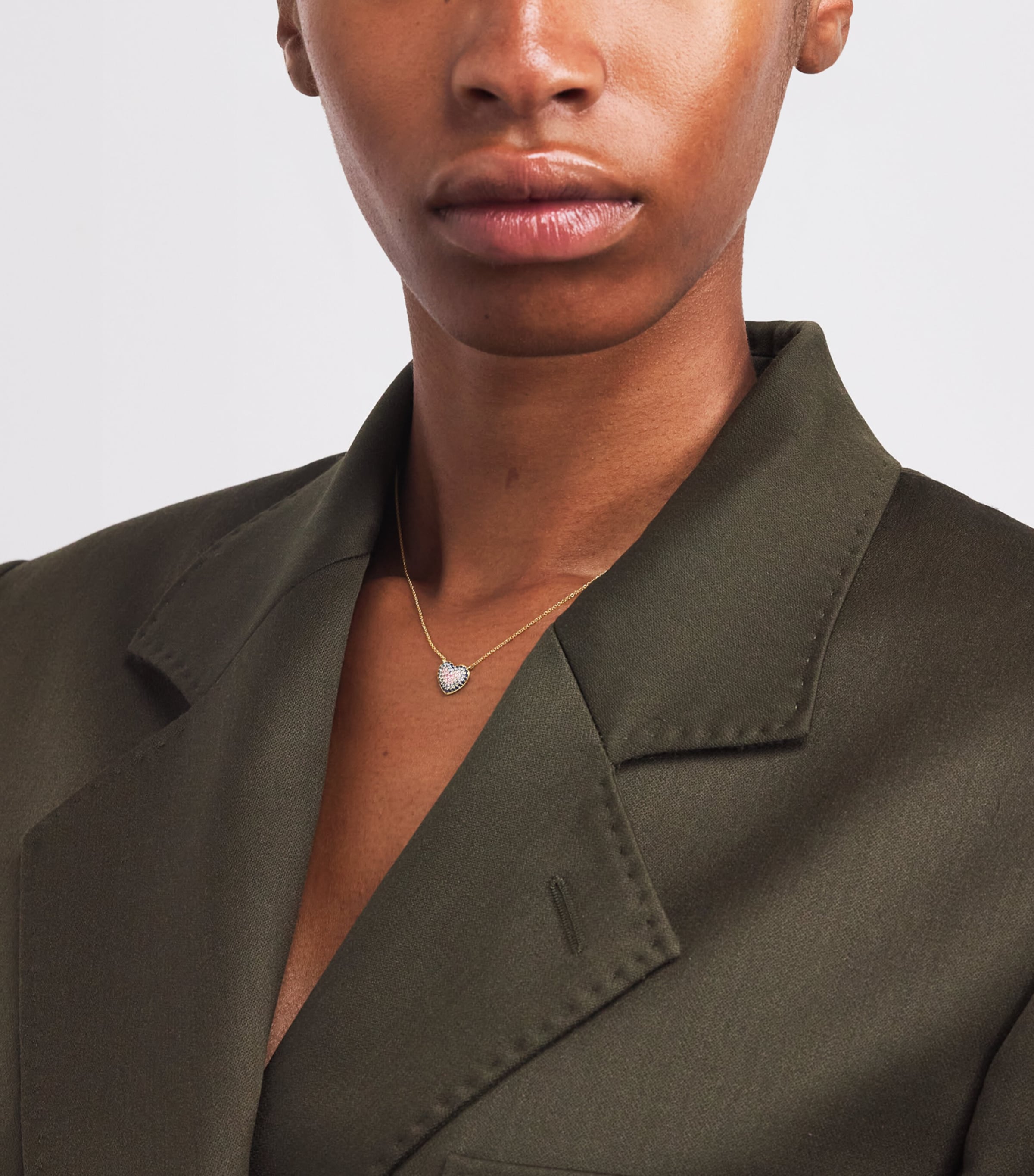 Emily P. Wheeler Yellow Gold and Sapphire Heart Lucy Necklace