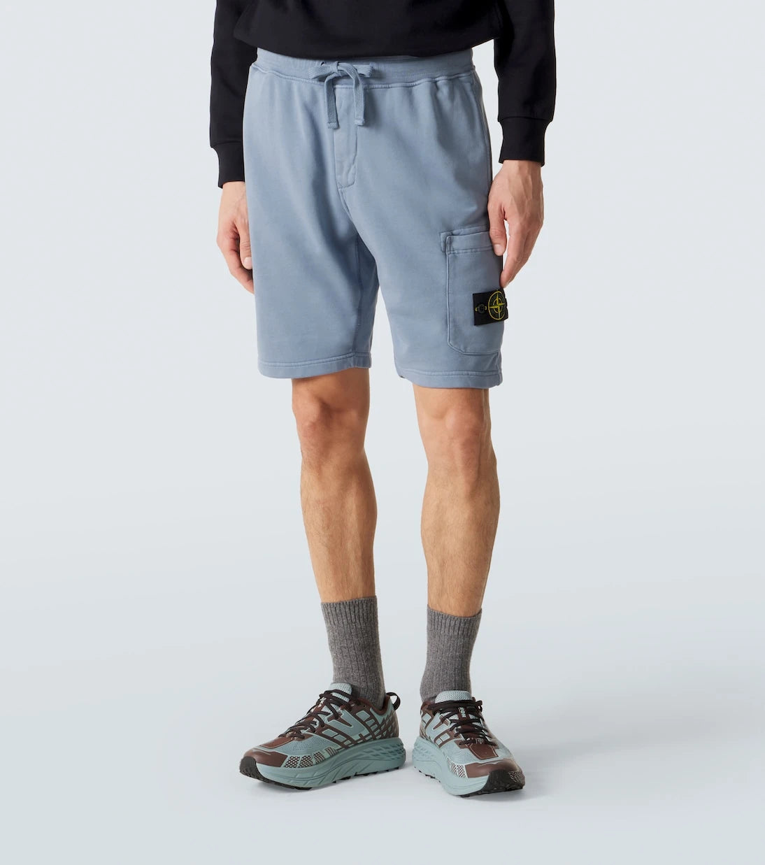 Stone Island - Compass cotton shorts