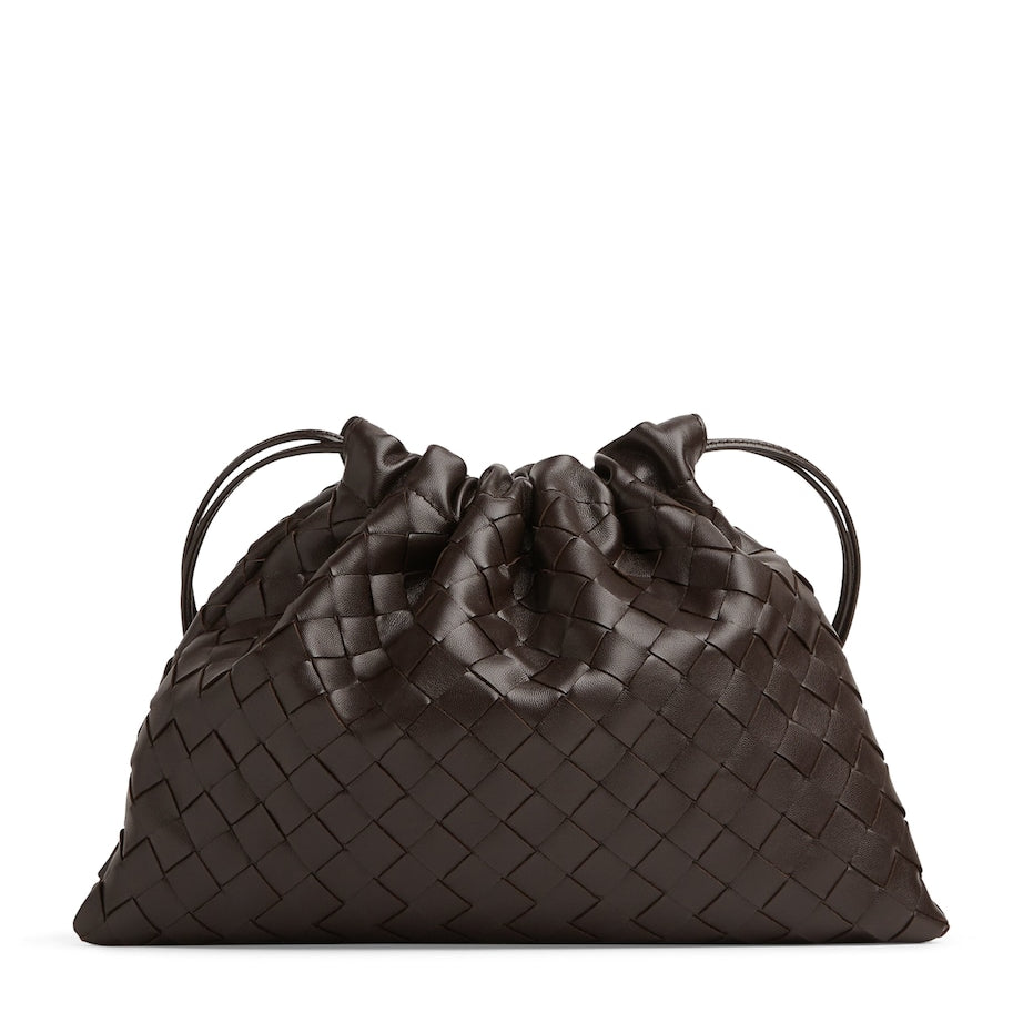 Bottega Veneta Brown Calfskin Dustbag Shoulder Bag