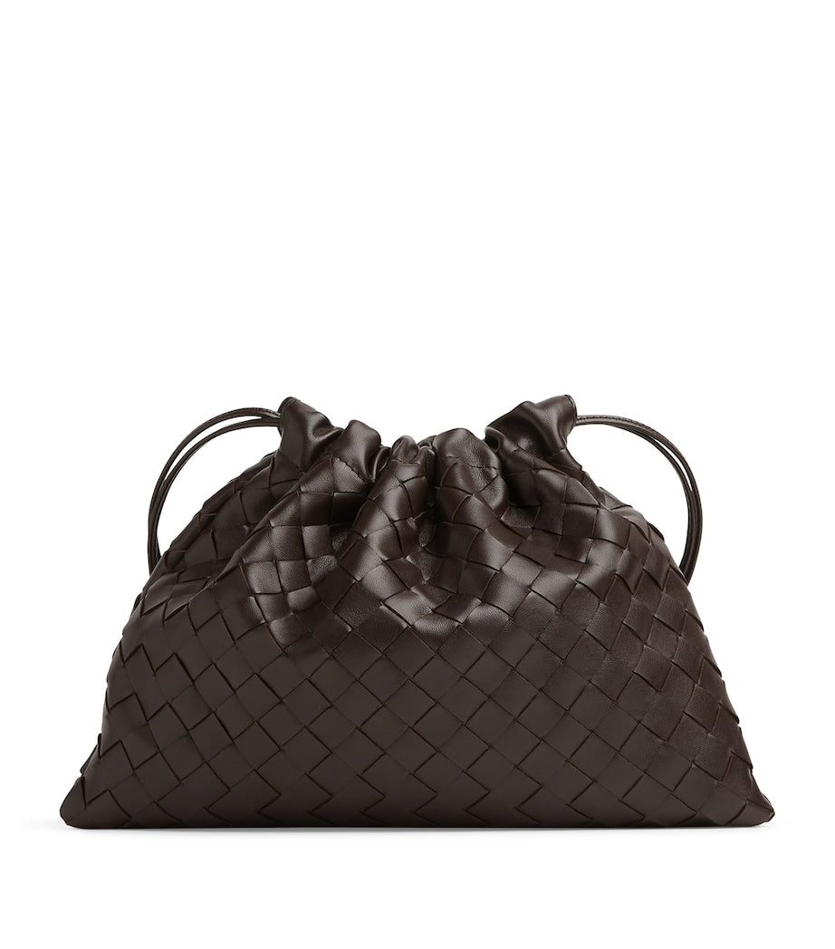 Bottega Veneta Brown Calfskin Dustbag Shoulder Bag