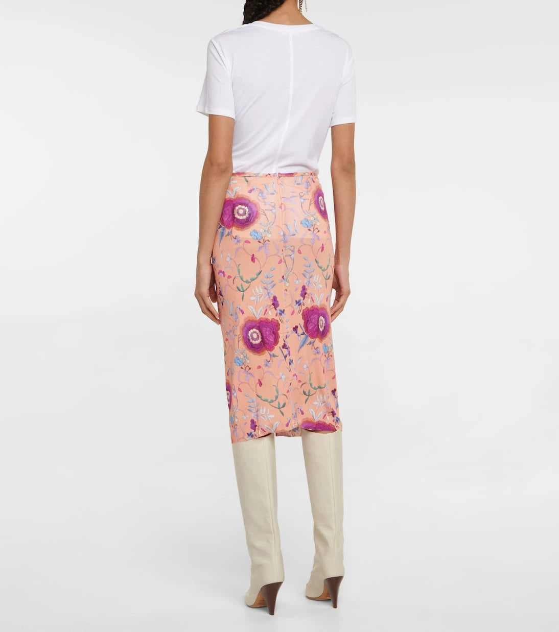 Isabel Marant - Joella floral ruched midi skirt