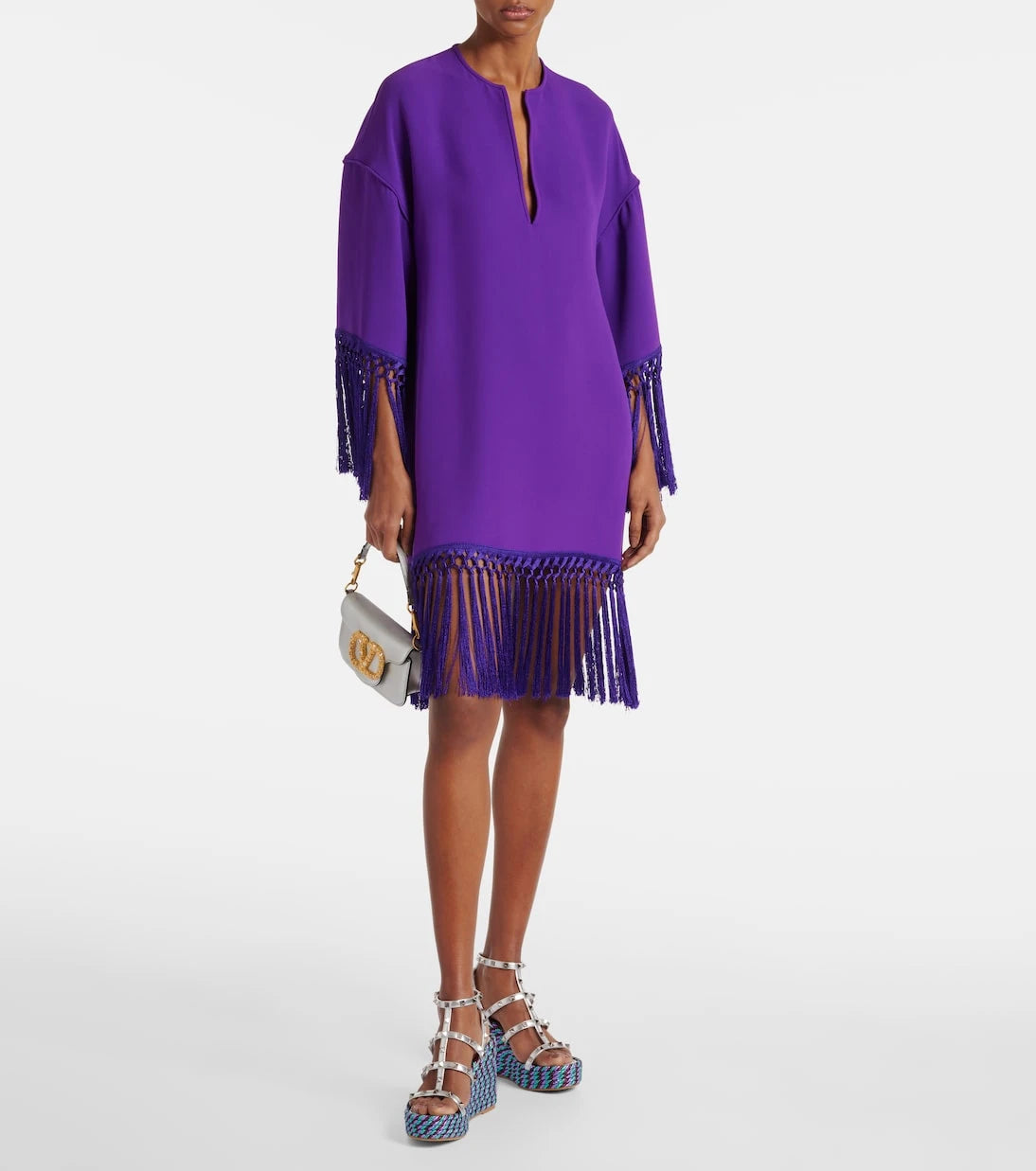 Valentino Garavani - Rockstud leather espadrille wedges