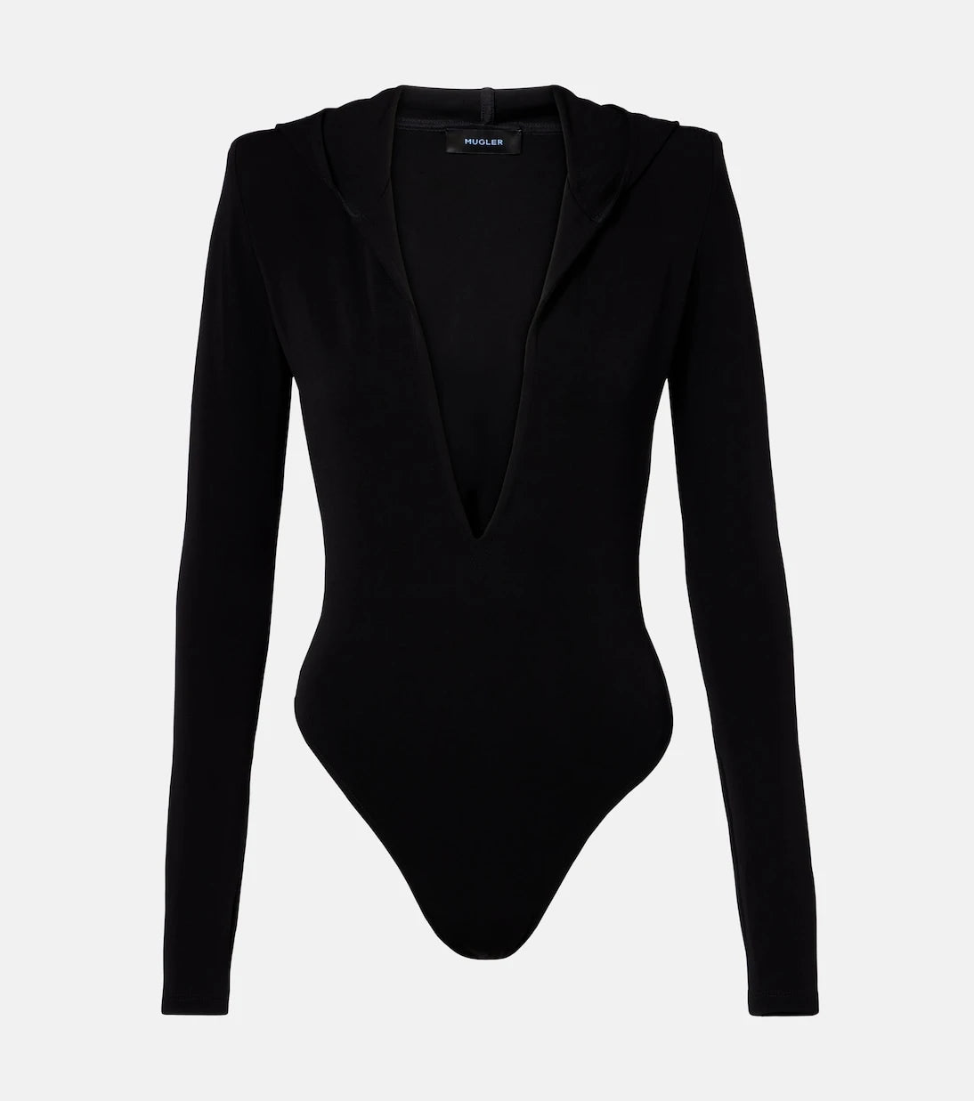Mugler - Hooded jersey bodysuit
