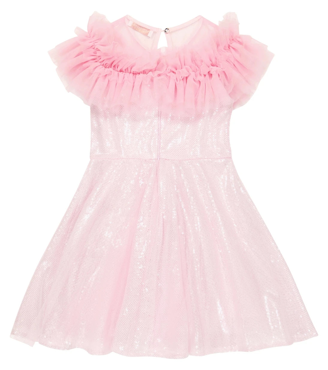 Monnalisa - Sequined ruffle dress