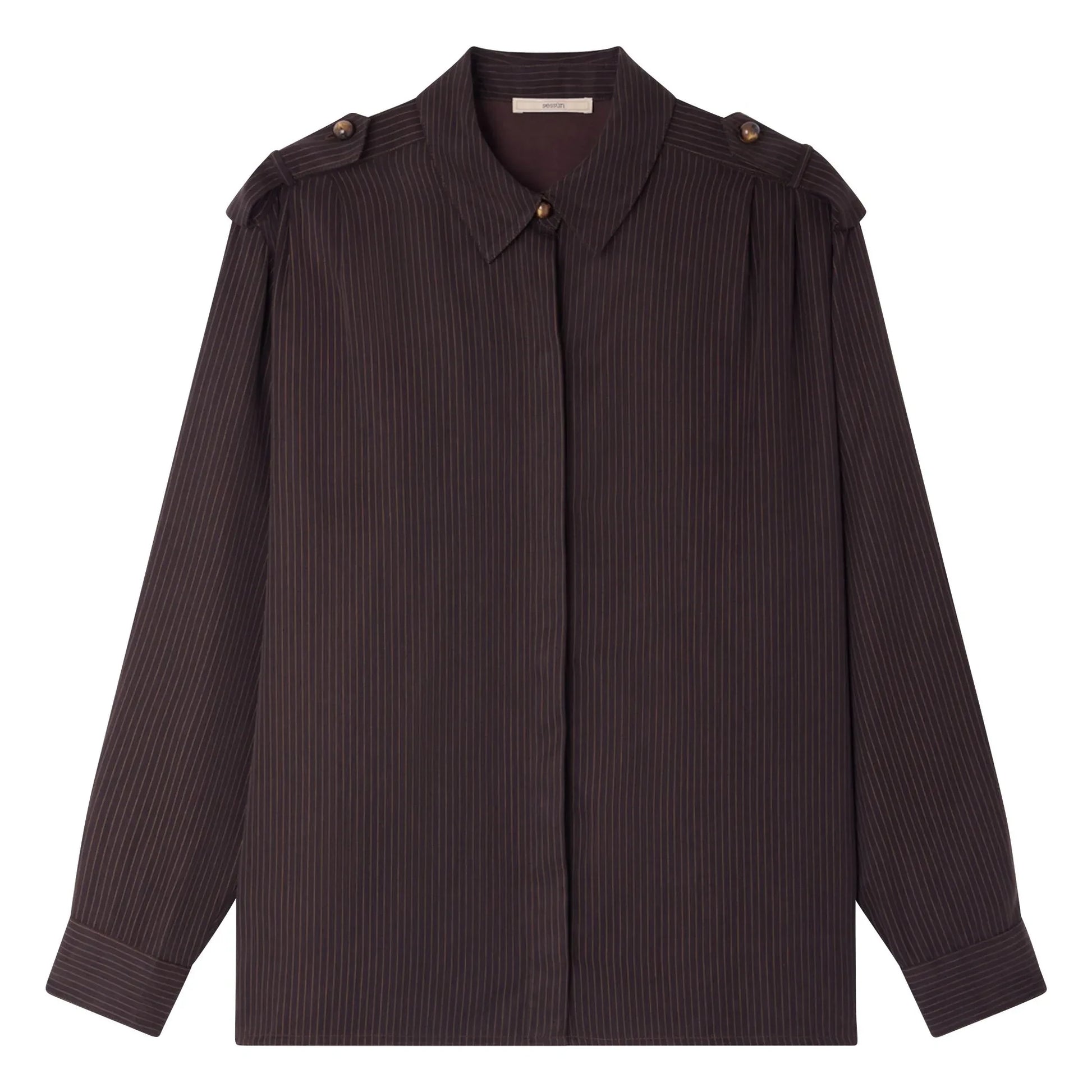 Sessùn - Ginnie Striped Shirt | Brown