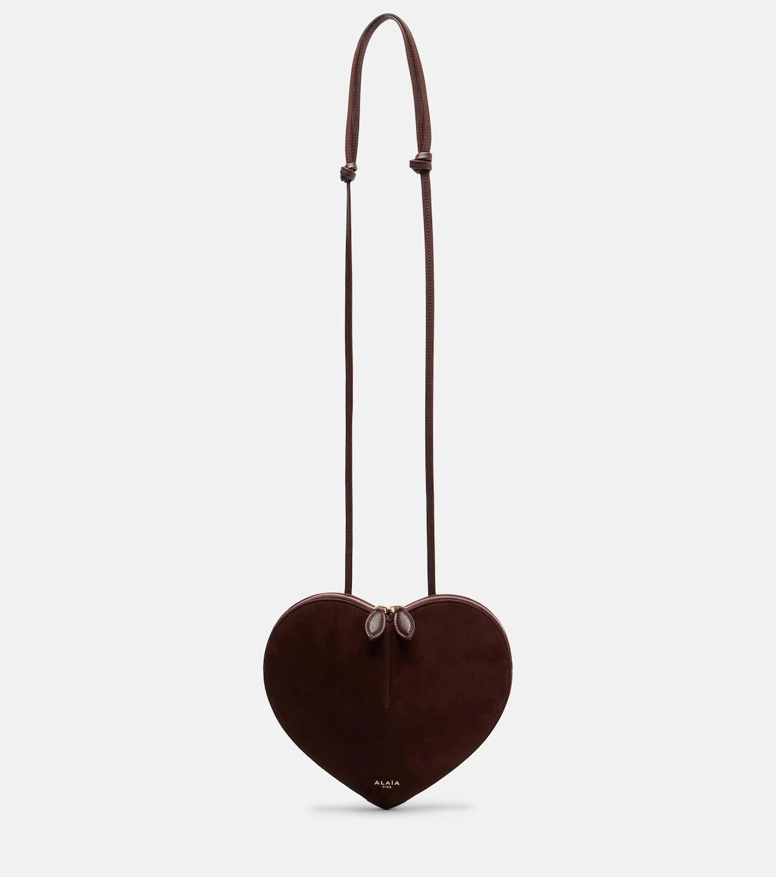 Alaïa - Le Cœur Small leather and suede shoulder bag