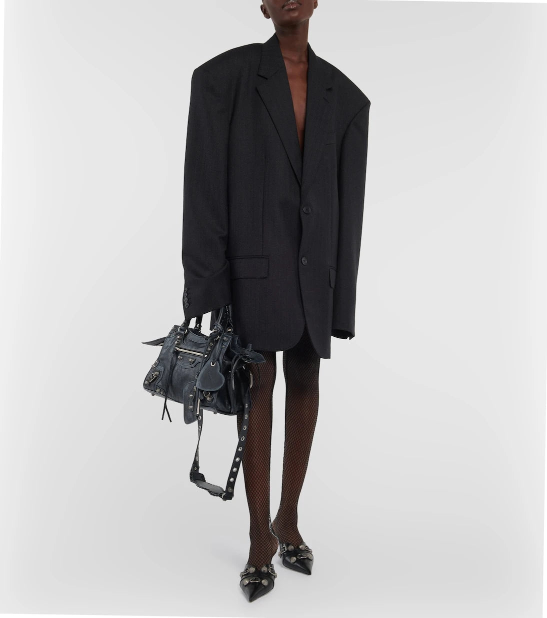 Balenciaga - Logo waistband fishnet tights