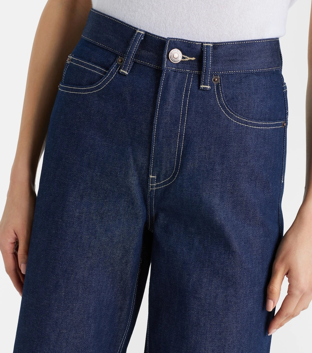 Tory Burch - Monogram wide-leg jeans