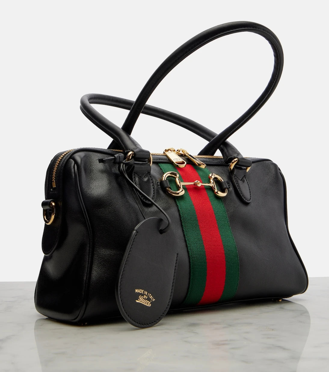 Gucci - حقيبة كتف بورستو متوسطة من الجلد