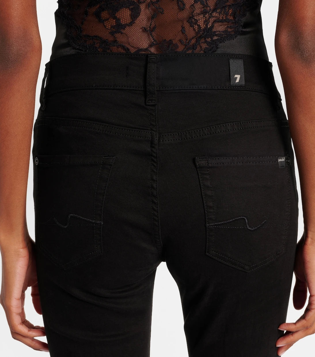 7 For All Mankind - بنطلون جينز بقصة البوت كت متوسط الارتفاع بتقنية B(AIR)