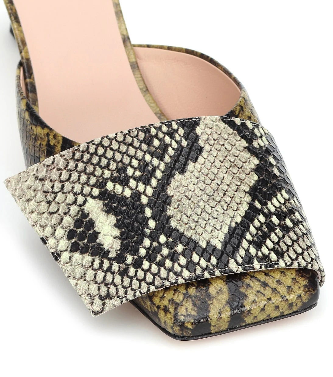 Wandler - Isa snake-effect leather mules