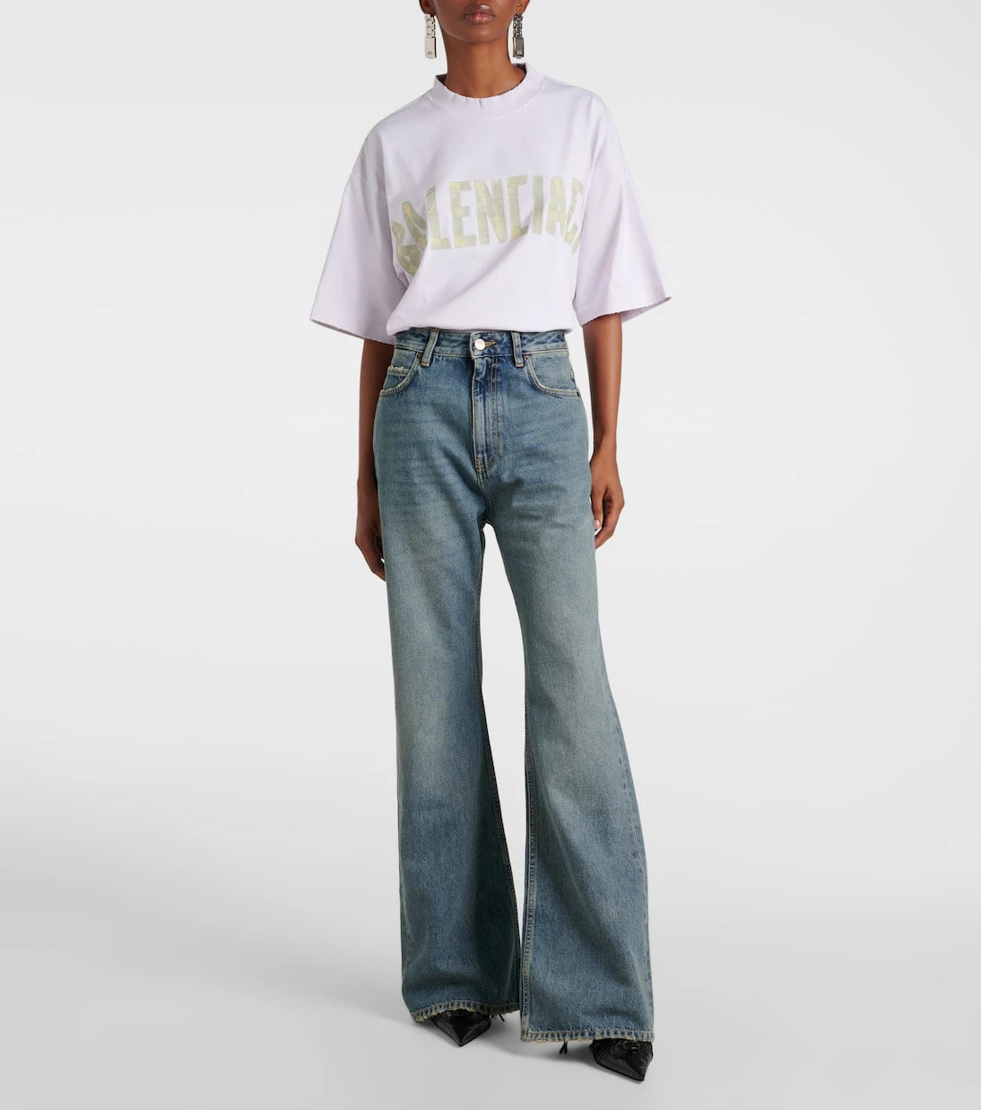 Balenciaga - جينز واسع بخصر متوسط الارتفاع