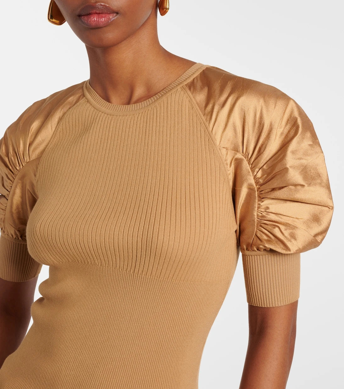 Max Mara - Ribbed-knit crêpe top