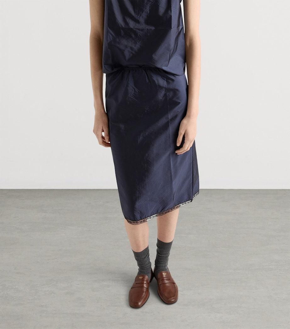 Prada Blue Re-Nylon Pencil Skirt