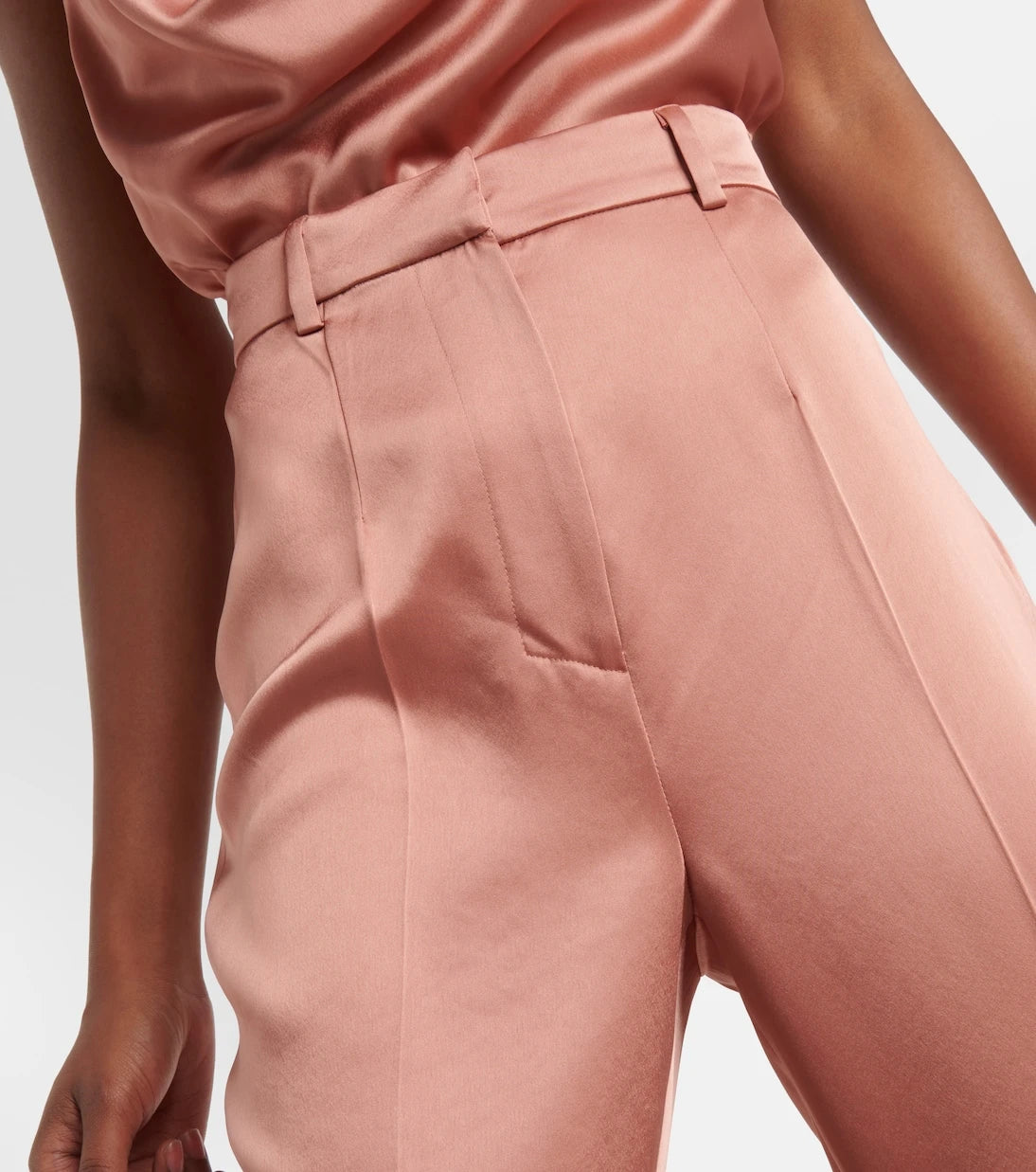 Nanushka - Leena high-rise satin straight pants
