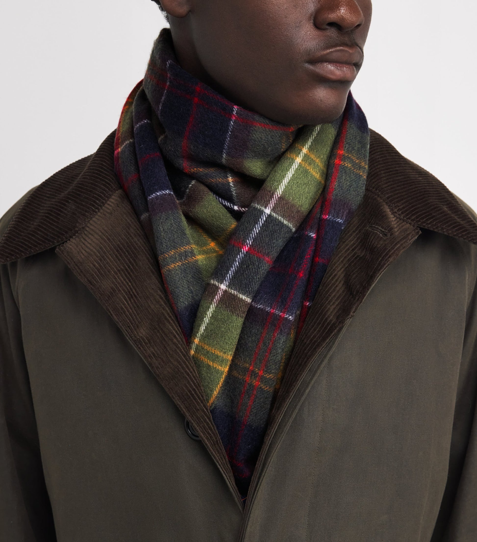 Barbour Multi Wool Brack Patchwork Tartan Scarf