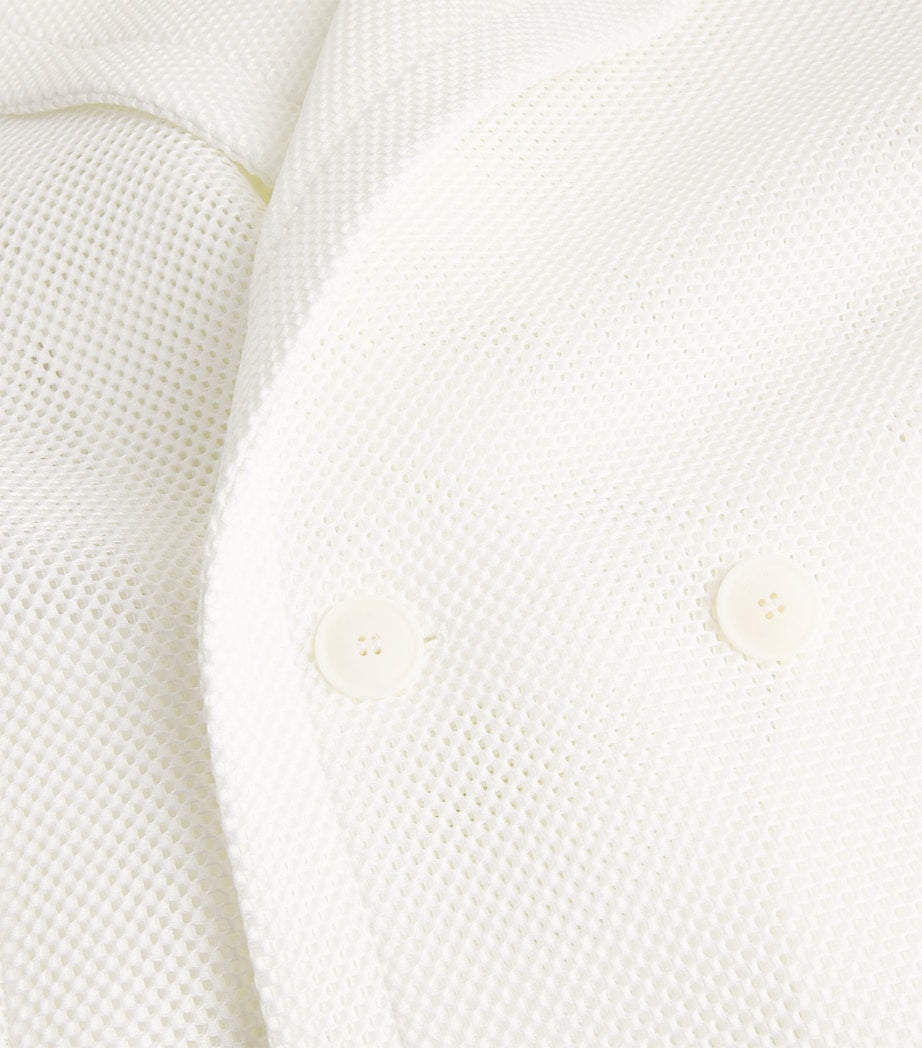 Max Mara White Mesh Teddy Bear Coat