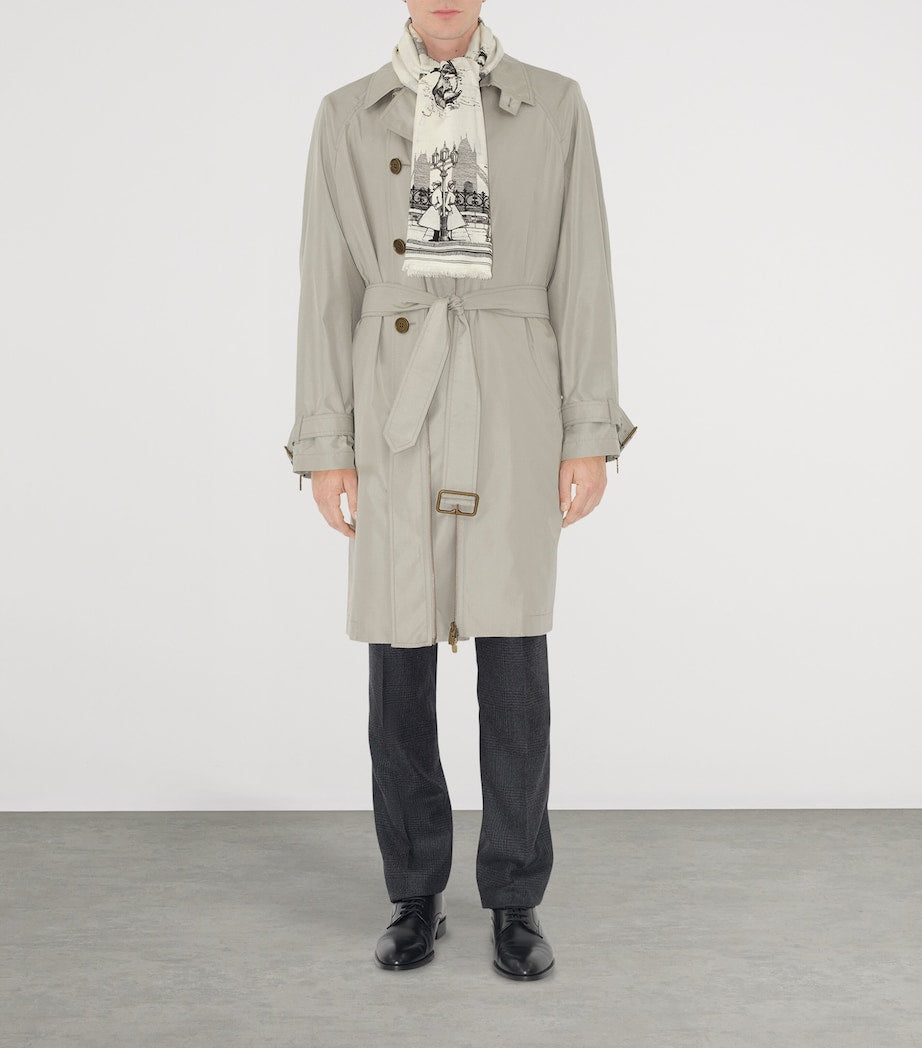 Burberry Multi Silk-Wool London Landmarks Scarf