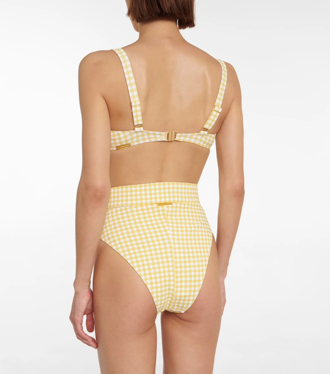 Alexandra Miro - Ursula checked high-rise bikini bottoms
