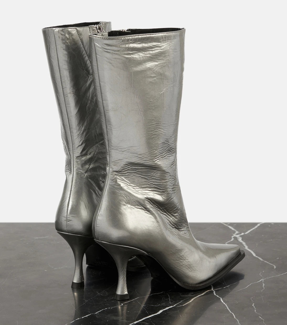 Acne Studios - Metallic leather ankle boots