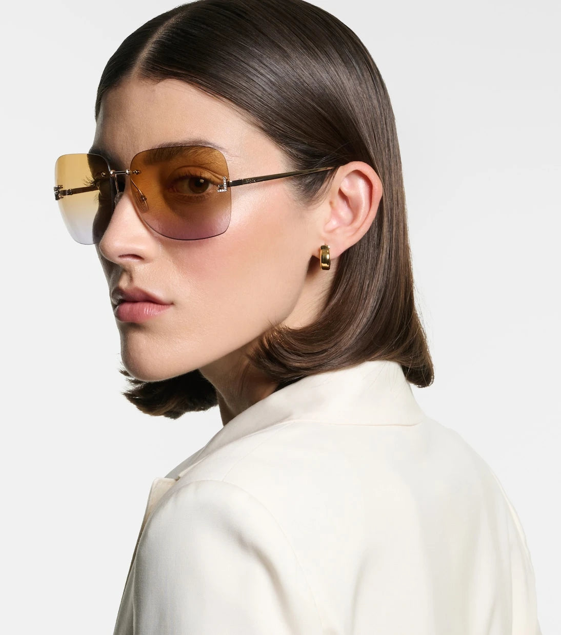 Fendi - Fendi First Crystal square sunglasses