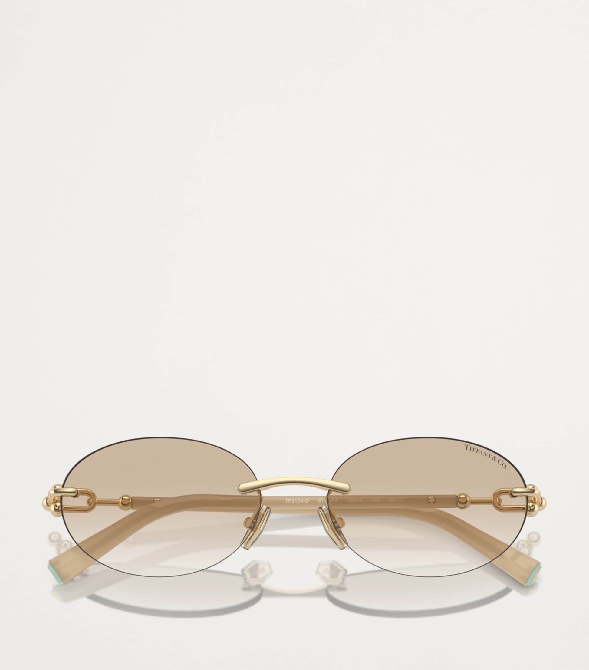 Tiffany & Co. Gold Metal Sunglasses