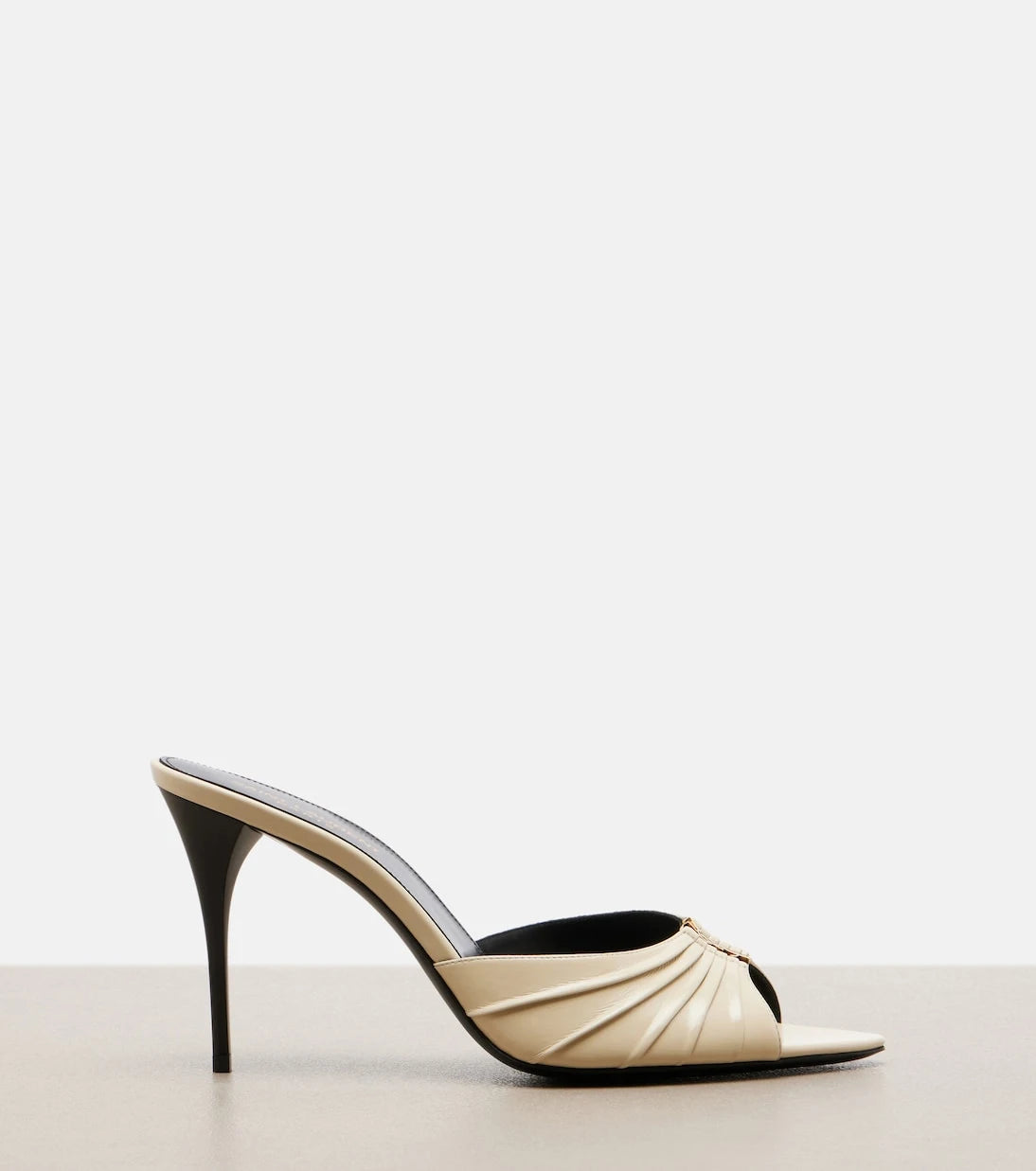 Saint Laurent - Babylone Cassandre leather mules