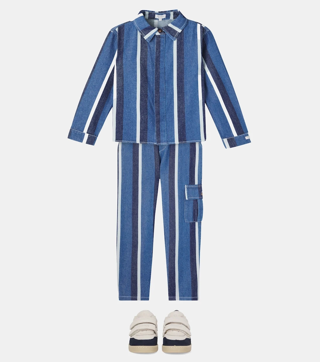 Donsje - Theoule striped denim cargo pants