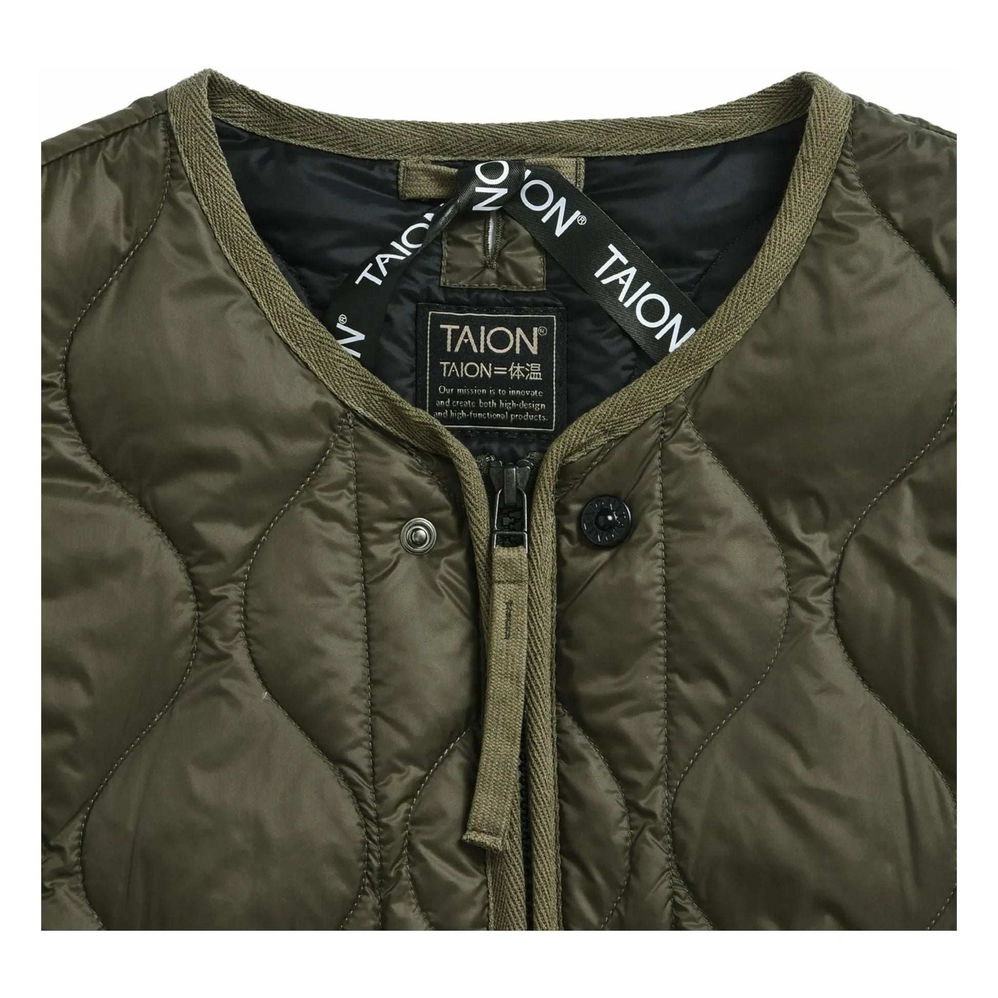 Taion - M65 Liner W-Zip Military Jacket | Olive