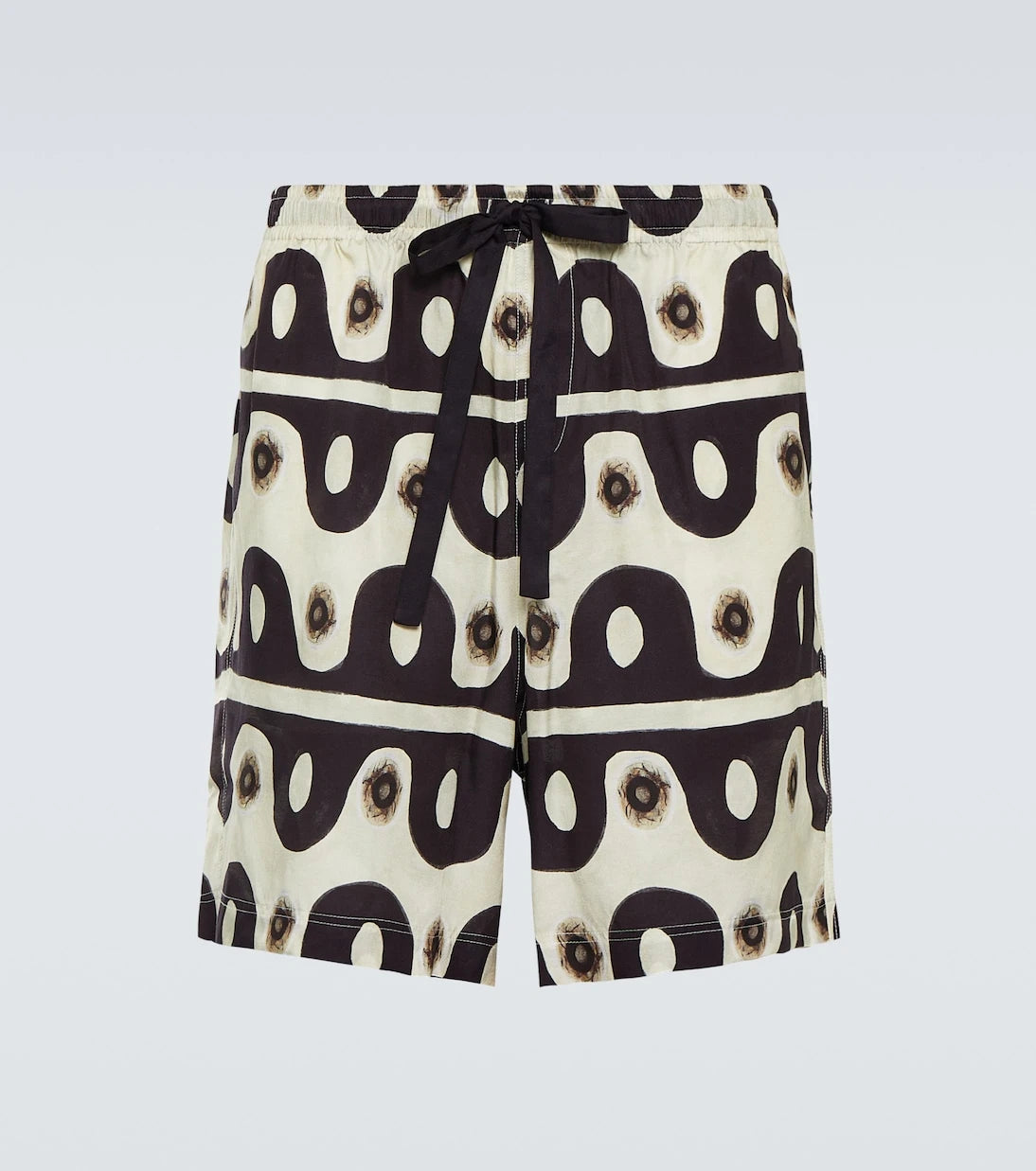 Commas - Printed cotton and silk shorts