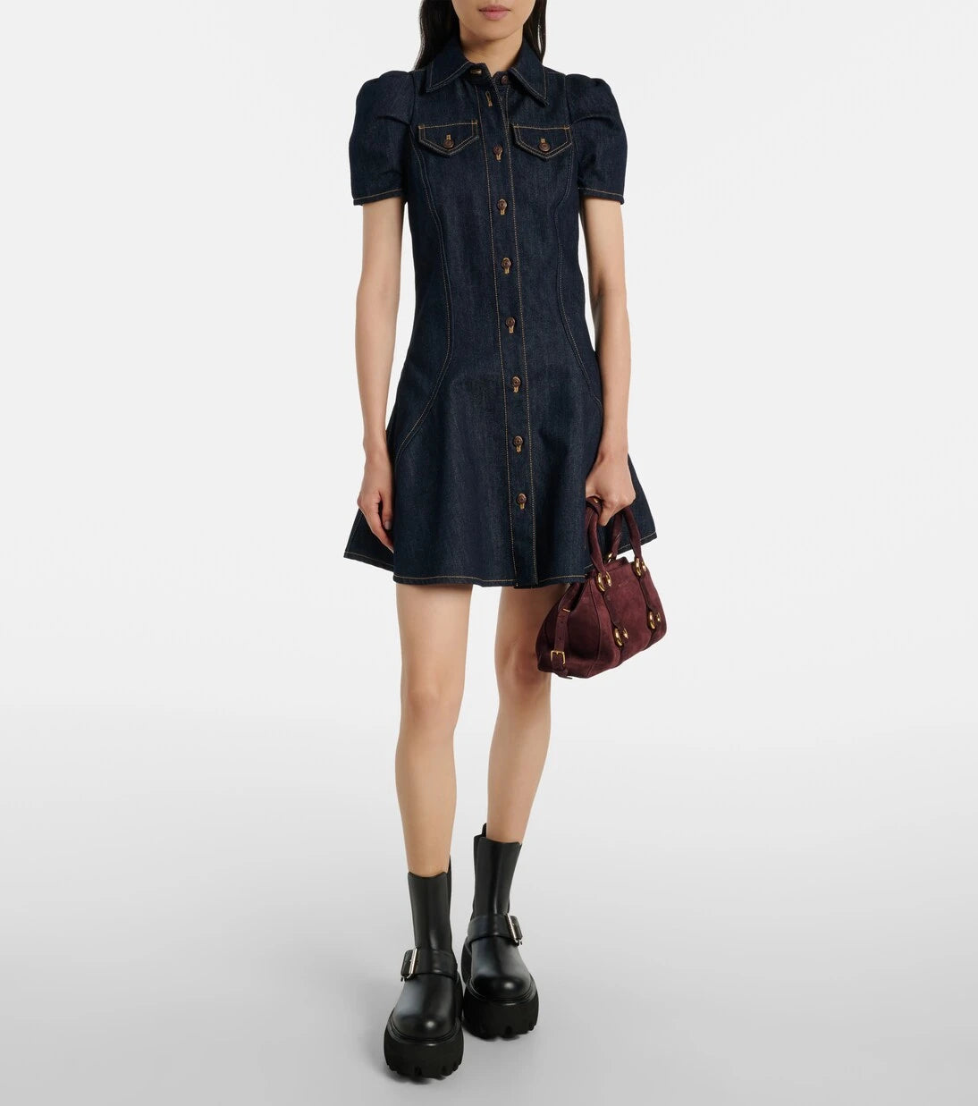 McQueen - Farringdon Small suede tote bag