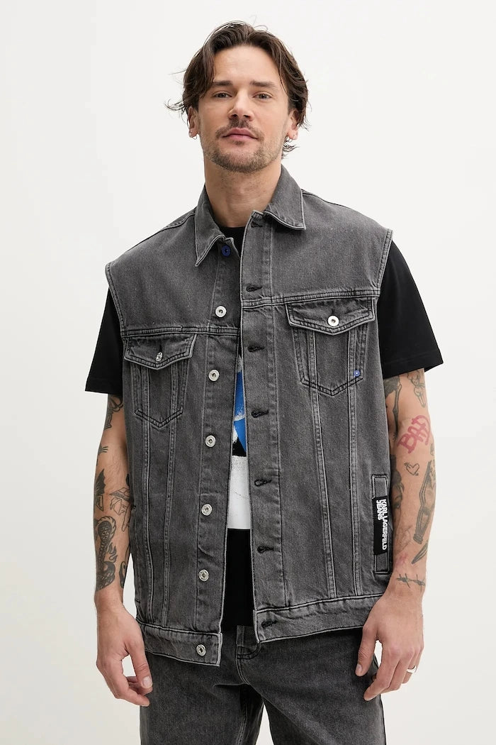 Karl Lagerfeld Jeans Kot Yelek